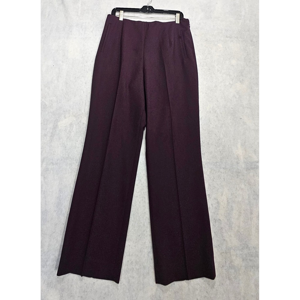 Pendleton Dress Pant Womens 12 14 X 29 Petite Wool Straight Leg Purple Trousers